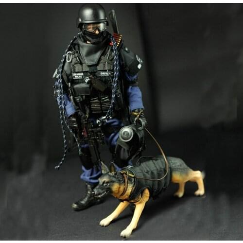 1/6 Scale SWAT Solider Figure+Police Dog Model Set Army Toy Solider Action Figures Boys Toys
