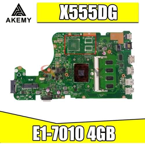 SAMXINNO X555DG REV2.0 motherboard For Asus X555YI X555YA X555Y X555D A555D laptop motherboard E1-7010 4GB GM Test work 100