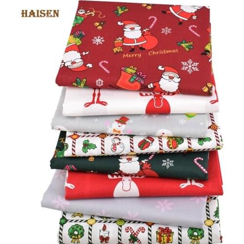 Cartoon Christmas,Twill Printed Cotton Fabric Patchwork Cloth tissu For Handmade DIY Sewing Quilting Baby&Child textile Material