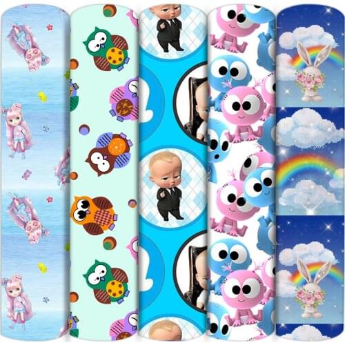 Cartoon Polyester Cotton Material Fabric Patchwork Sewing Kids Cloth Quilting Dress Curtains Tissue Kids Home Textile,c16413