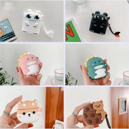 Cartoon Silicone Case for Vivo Neo Tws Case cute Dinosaur Anti-fall Accessories Protection Bluetooth Wireless Earphone Case