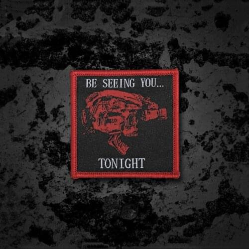 We Will Seeing You Tonight Weaving Patches Tactical Chapter Skull Emblem Badge Garment DIY For Clothes Vest Bag Accessories