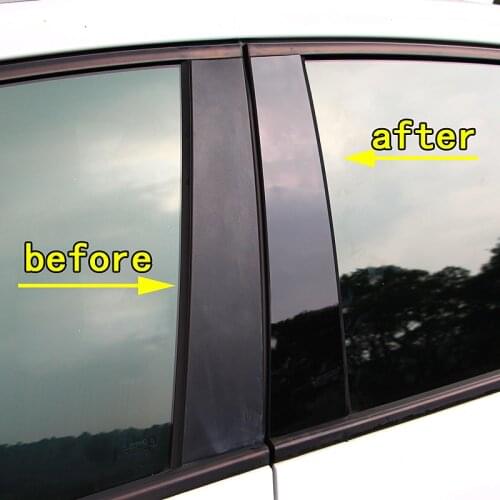 Car Mirror Window Column Strip Mirror Window Pillar Post Anti Scratch Sticker Tirm Accessories For Honda Jazz New City 2008-2020