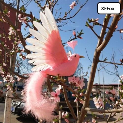 New simulation pink bird model foam&furs real life wings bird doll gift about 30cm xf1763