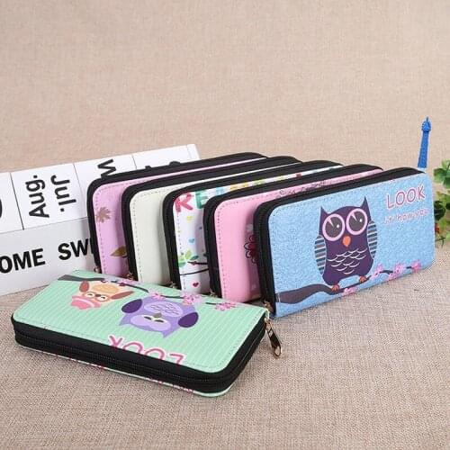2020 new wallet fashion coin purse ladies long wallet zipper bag student cartoon wallet cheap fashion clutch