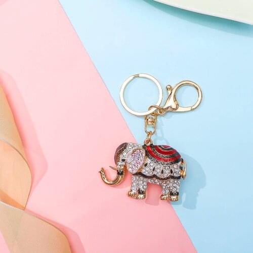 New Novelty Thailand Elephant Alloy Key Chain Pendant Creative Small Gift Pendant