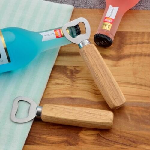 Wooden Handle Beer Wine Liquor Alcohol Bottle Opener Soda Glass Cap Opener Kitchen Bar Tool Cap Opener Kitchen Tool /no hole