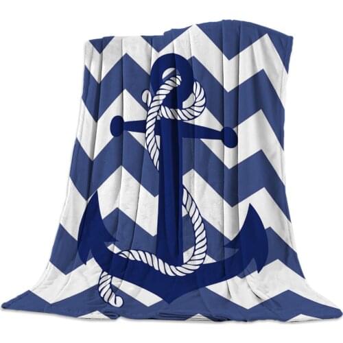 Anchor Ripple Blankets Bed Cover Coverlet Flannel Throws Fleece Decorative Deep Sleep Cozy Dining Room Bedroom Couch Blanket