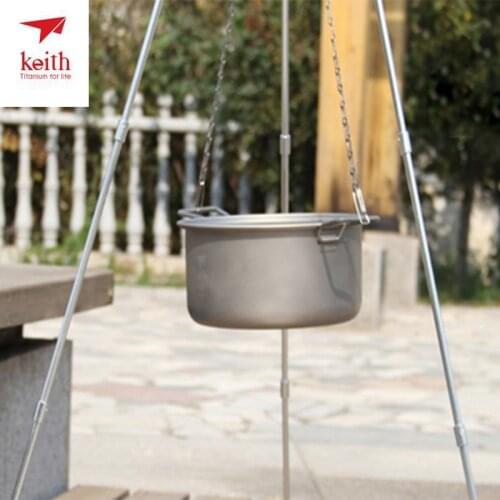 Keith Titanium Hanging Chain Outdoor Camping Hiking Cookware Chain Hanging Pot Accessories 38g 1.8m Ti1600 Dropshipping