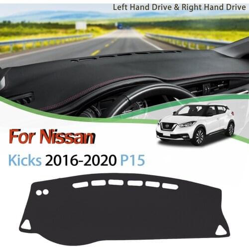 Anti-Slip Mat For Nissan Kicks 2016-2020 P15 Dashboard Cover Pad Sunshade Dashmat Protect Carpet Anti-UV Accessories