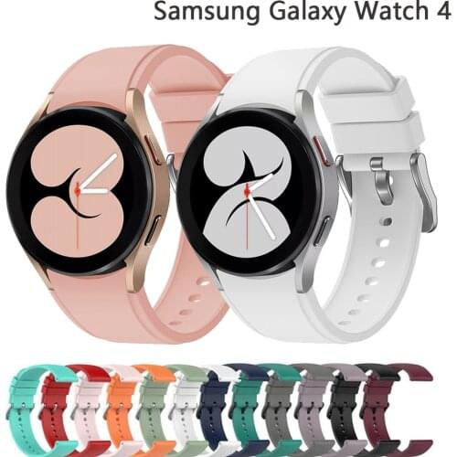 20mm Watch Band Silicone Strap For Samsung Galaxy Watch 4 44mm/Samsung Galaxy 4 Classic 46mm Smart Sport Wristband Bracelet