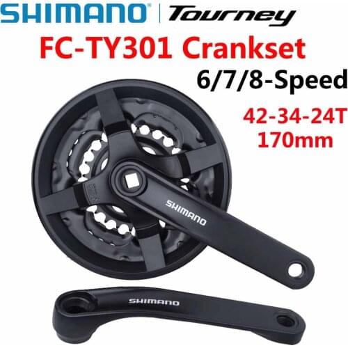 SHIMNAO FC TY301 Crankset 6S 7S 8S FC-TY301 MTB Bicycle Bike Chainwheel TY301 42-34-24T 170mm