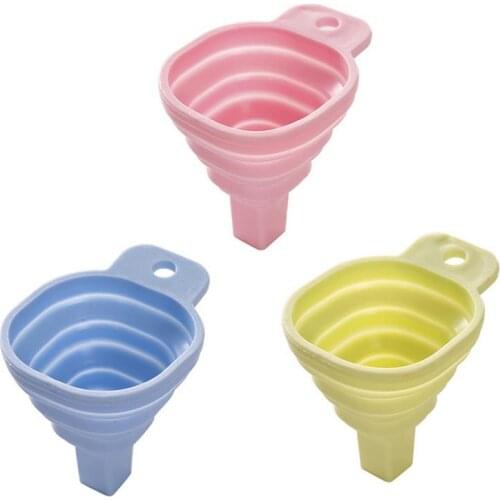 Silicone Folding Telescopic Long Neck Funnel Creative Household Liquid Dispensing Outdoor Camping Water Filter Funnel Tools