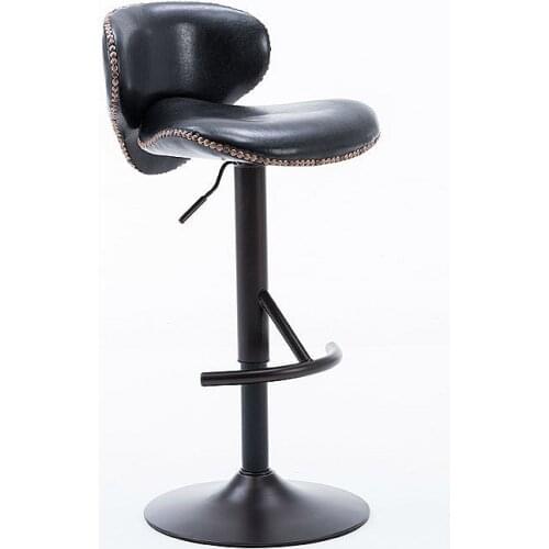 Simple Style Lifted Bar Chair Rotated Multi-purpose Front Desk High Stool with Backrest Checkstand Stool Household Balcony Seat