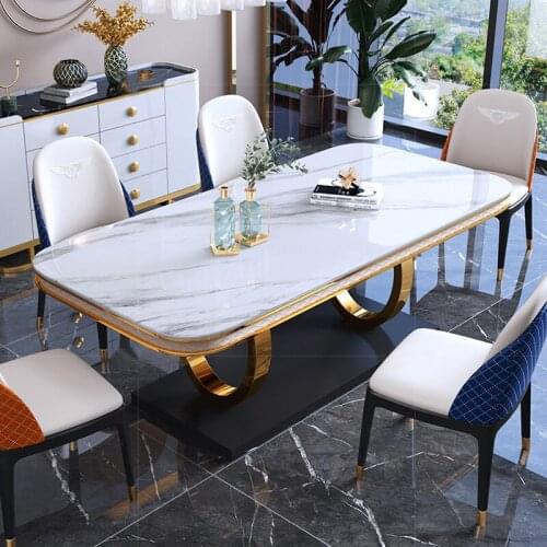 Modern minimalist marble dining table