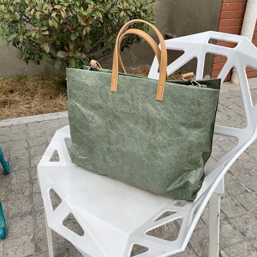 Retro Trendy Bag Unisex Simple Casual Women Bag Shoulder Bag Large Capacity Vintage Kraft Paper Bag Handbag Crossbody Bag Korea