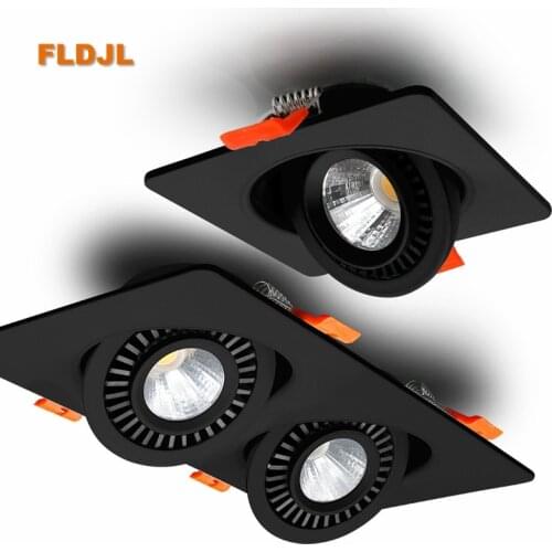 Dimming LED downlight single and double head spotlight LED recessed hole light living room bedroom kitchen ceiling light110v220v