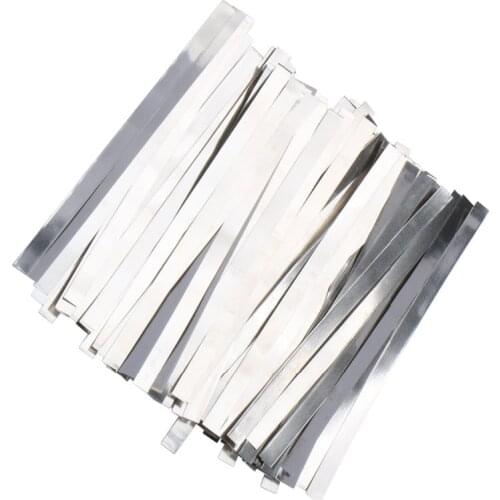 Spot Welder 0.1 x 8 x 100 mm Nickel Plated Steel Strip For Welding Battery Ni-Top 500 Pcs