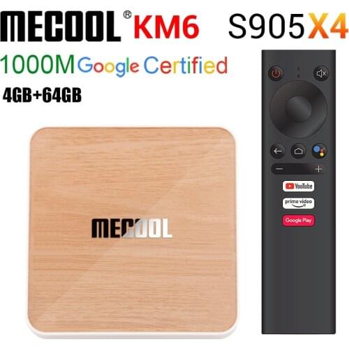 Mecool TV Box OS Android 10 Smart TV Amlogic Amlogic S905X4 Quad core ARM Cortex-A55 CPU Android TV Box 4GB+64G 8K H.265