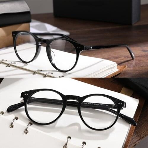 Vintage Round optical eyeglasses Frame OV5256 top-quality clear lens Men Women Myopia reading Vision Care Spectacles