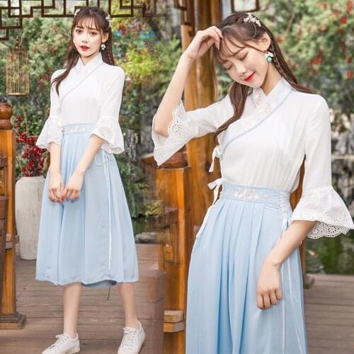 Hanfu women hanfu dress cosplay chinese dress cheongsam chinese traditional dress qipao summer cheongsam skirt short sleeve