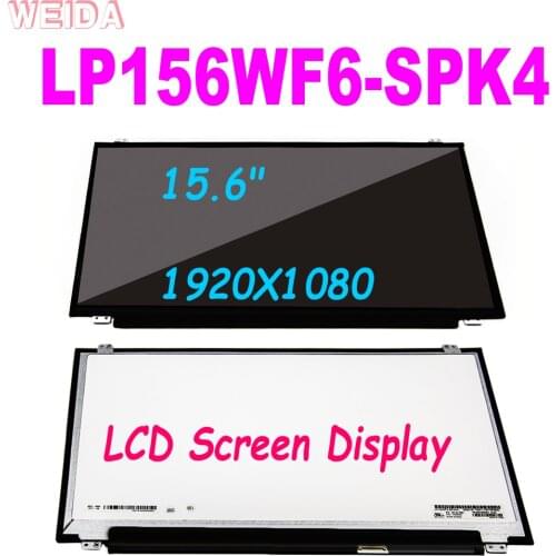 15.6" LP156WF6-SPK4 LED LCD Screen Display Matrix for Laptop LP156WF6 (SP)(K4) Matte FHD 1920X1080 60hz LCD Display Replacement