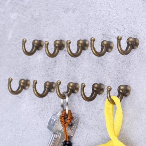 10Pcs Vintage Hooks Wall Hanger For For Hanging Towel, Clothes, Hat, Bag Bathroom Kitchen Hanger Furniture Hardware W/Screws
