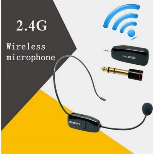2.4G Wireless transmission Microphone Speech Headset Megaphone Radio Mic For Loudspeaker Teaching Meeting Tour Guide Microfone