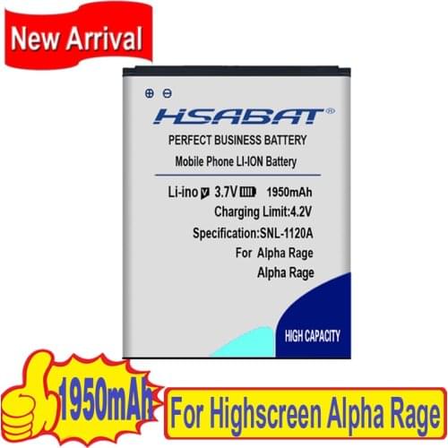 HSABAT Battery 1950mAh for Highscreen Alpha Rage Batteries