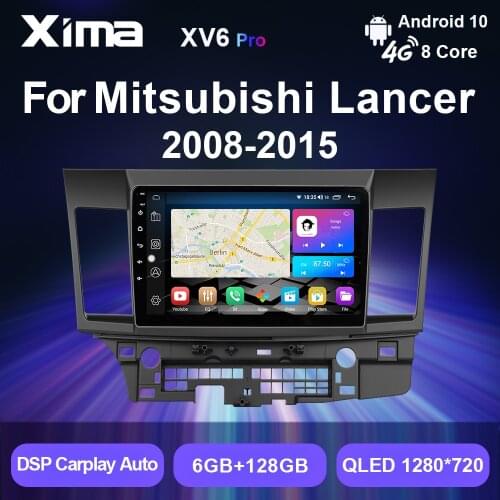 XIMA Pro Android 10 2 din WiFi DSP Carplay dvd GPS navi Car Radio Multimedia Video Player For Mitsubishi Lancer 2008-2016