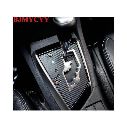 BJMYCYY Automobile gear panel decorative stickers for Toyota Corolla 2014 auto accessories car styling