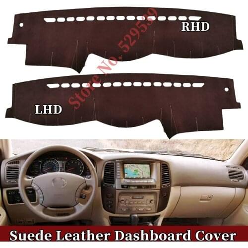 For TOYOTA land cruiser LandcruiserJ100 1998-2007 Car-styling Suede Leather Dashmat Dashboard Cover Dash Mat Accessories Carpet