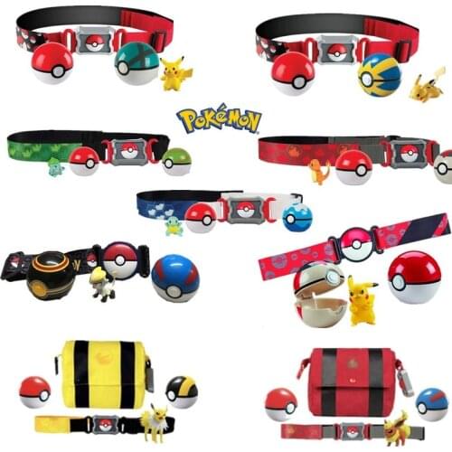 TAKARA TOMY Pokemon Go Game Charizard Pikachu Figurine Pokemon Clip N GO Carry Poke Ball Belt Set PVC Action Figure Toys Anime