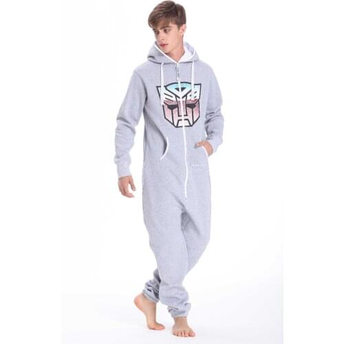 Transformers Design Romper Nordic Way One Piece Jumpsuit Hoodie Fleece Adult Unisex Playsuit