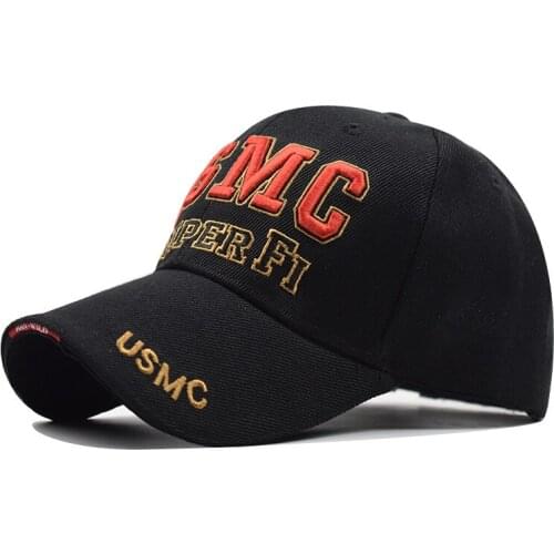 Summer Womens Sun Hats USMC Letter Embroidery Baseball Caps Fishing Hats for Man Female Outdoor Military Cap Male Hip Hop Hat