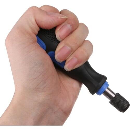 Multi-function 1/4\" 6.35mm Non-slip Dismountable Screwdriver Handle With Soft Rubber