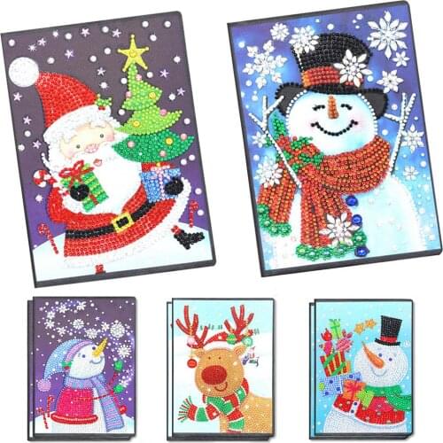 MOONCRESIN Christmas Diamond Painting 5D Notebooks Special Shaped Diamond Art Embroidery Cross Stitch Gift