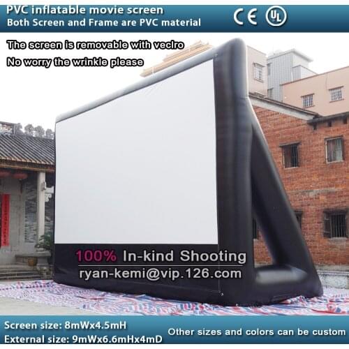 Full PVC inflatable movie screen giant outdoor inflatable movie screen