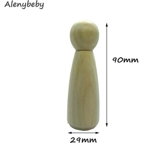 Unfinished Wooden Peg Dolls Wooden Tiny Doll Bodies People Decorations DIY Plain Blank Bride/bridegroom Figures Wedding Cake Top