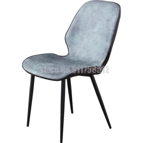 Nordic Dining Table Chair Simple Back Leather Household Desk Stool Makeup Chair Luxury Modern Hotel Dining Room Chair