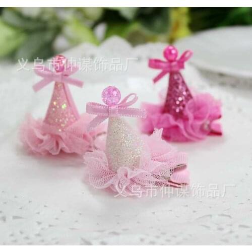 2016 New !!! wholesale Pet headdress Dog hairpin hat pearl clip pet accessories 30pcs