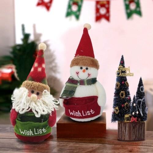 NEW Christmas Decorations Snowman Santa Claus Cartoon Doll Christmas Atmosphere Layout Creative Holiday Gifts children Gift Toys