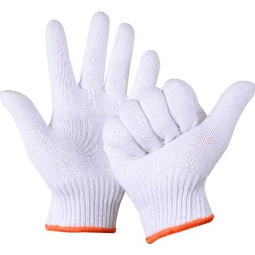 Womens mens youth gloves cotton gloves thread gloves cotton yarn non-slip thick yarn gloves nylon work labor handling