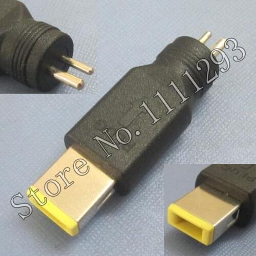 Adapter Charging Head 2-pin Turn Square Interface DC Barrel Plug Cable Adapter Connector for ThinkPad X1 Yoga X240 T440S etc