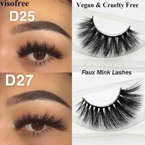 Visofree Eyelashes Faux Mink Eyelashes Vegan Cruelty Free False Eyelashes Makeup maquiagem Eyelash Extension Natural Lashes cils