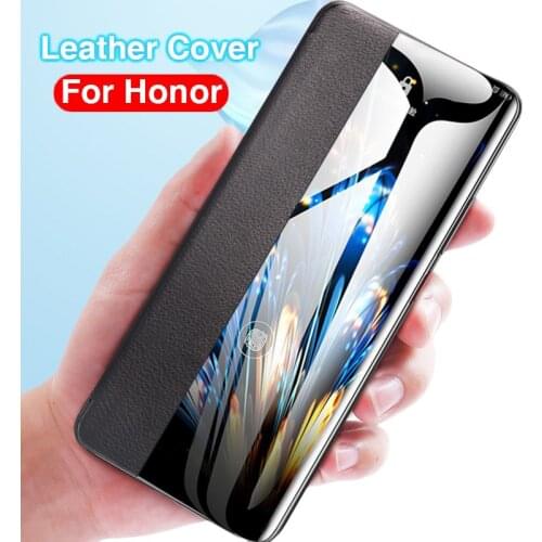 Luxury Smart Mirror Phone Case For Honor 10 Lite 20 Pro 9 Light Cases Flip Window 360 Front Back Cover For Huawei Honer 20 8X X8