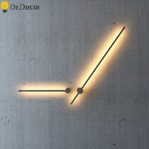 Modern Long Strip LED Wall Light Nordic Loft Background Dimmable Wandlamp Bedroom Home Deco Wall Lamp Wall Sconce Light Fixtures