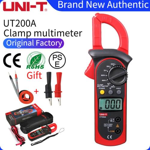 UNI-T UNI T Mini Digital Clamp Meter UT200A UT200B AC Current DC Voltage Tester Handheld Amper Meter Current Clamp Pincers