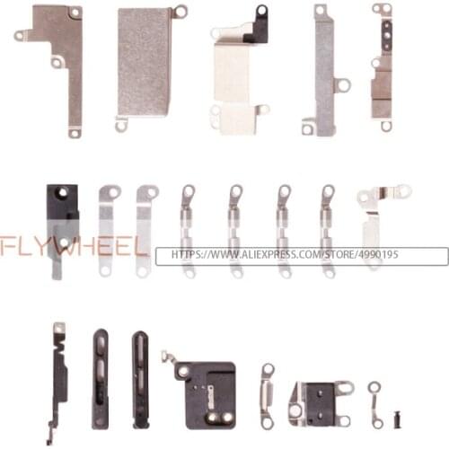 10pcs Inner Accessories For iPhone 5 5S 5C 6 6S 7 8 Plus X Small Full Inner Metal Set Parts Holder Bracket Shield Plate