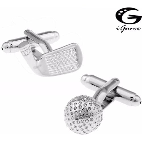 IGame Golf Club Cuff Links For Men Quality Brass Material Free Shipping